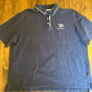 VTG Disney Pooh Womens‎ Navy Blue Polo 18/20 Embroidered Eeyore Gloom-ably